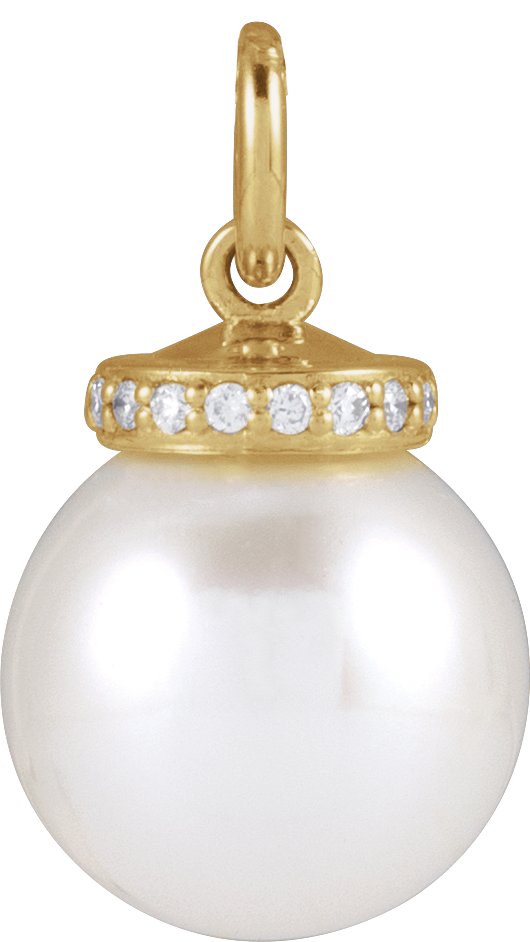Hidden Halo-Style Pearl Necklace or Pendant