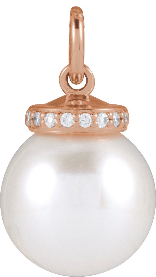 Hidden Halo-Style Pearl Necklace or Pendant