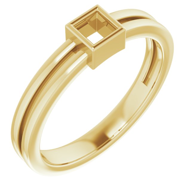 Bezel-Set Solitaire Ring