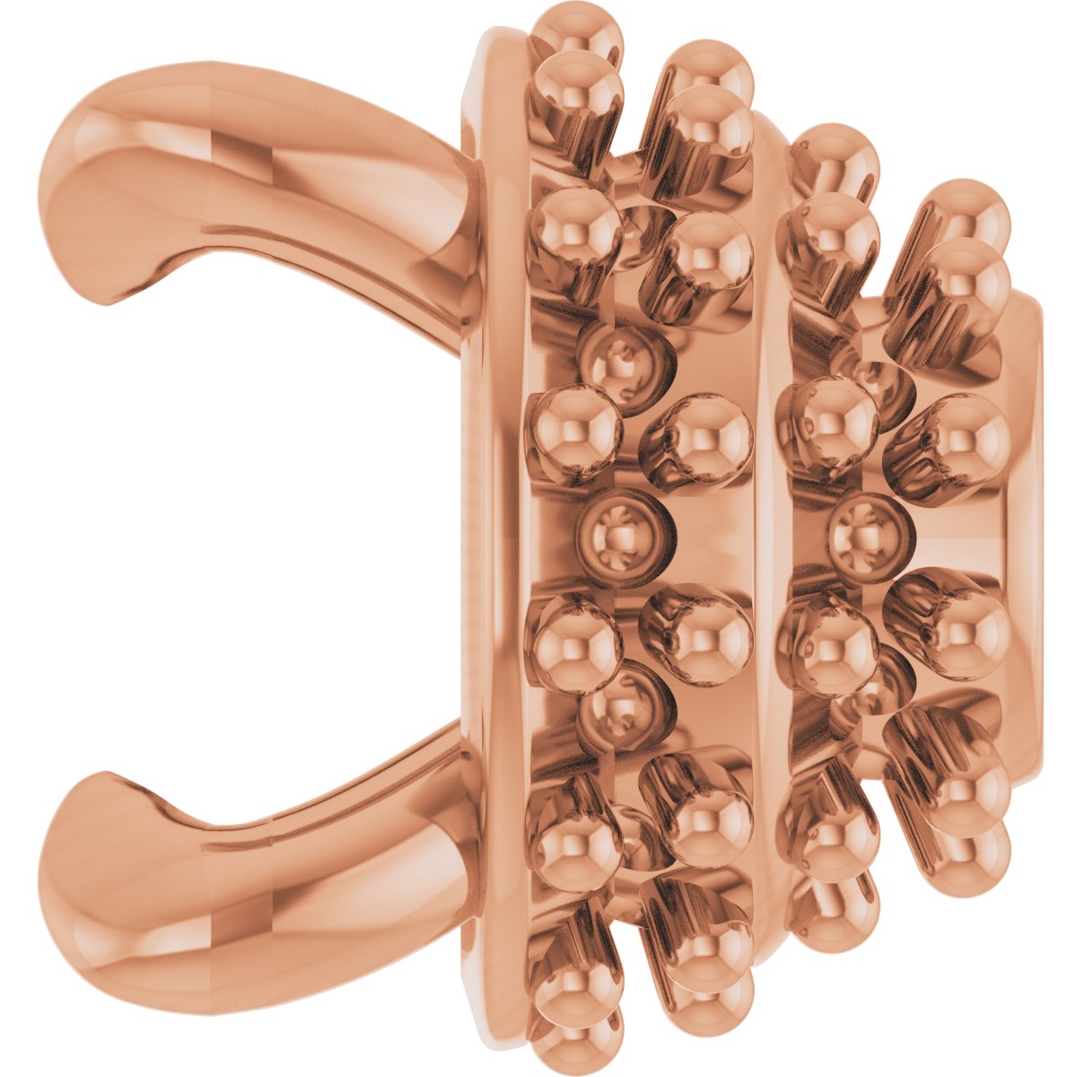 Round 4-Prong Pre-Notched Claw Hidden Halo-Style Earring Setting