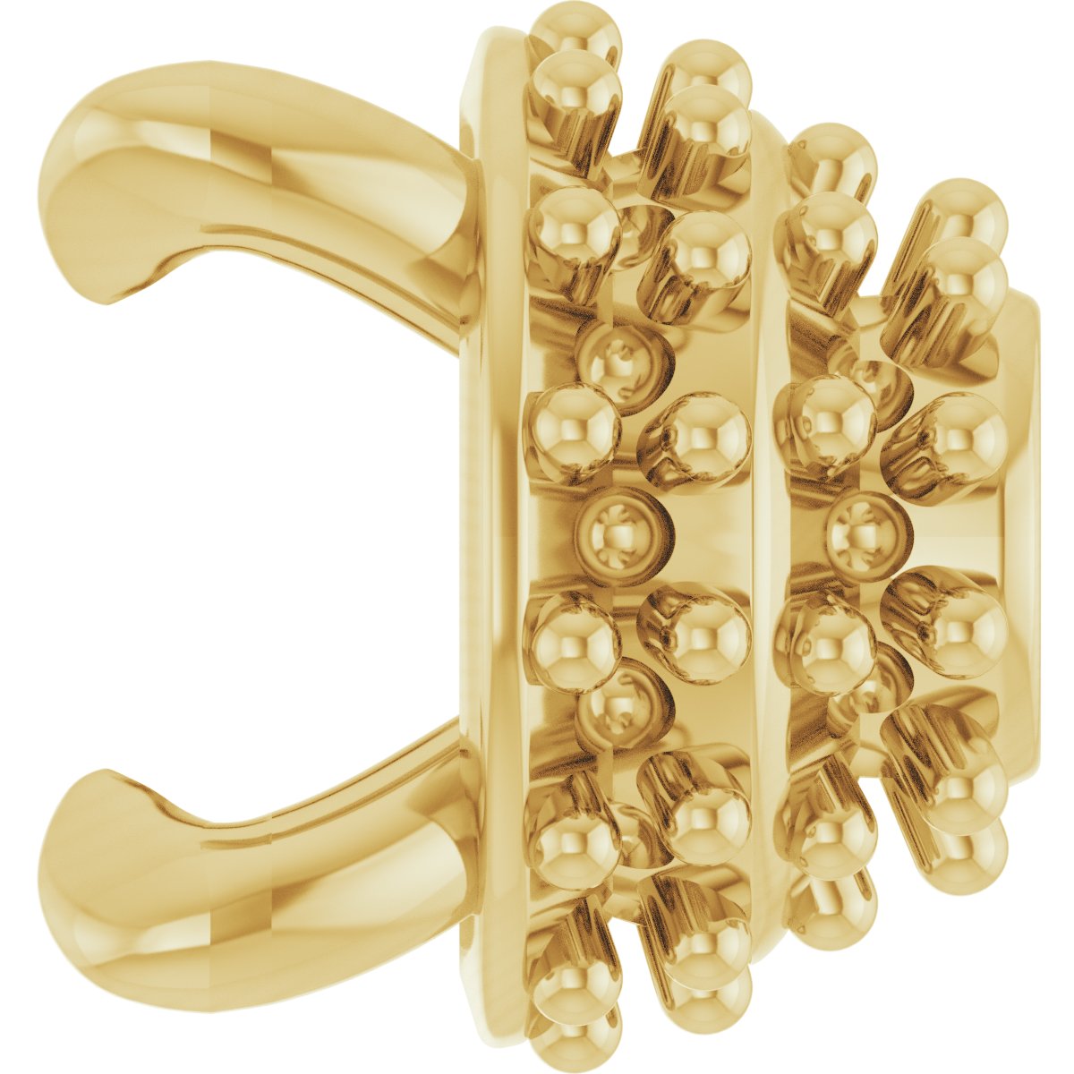 Round 4-Prong Pre-Notched Claw Hidden Halo-Style Earring Setting