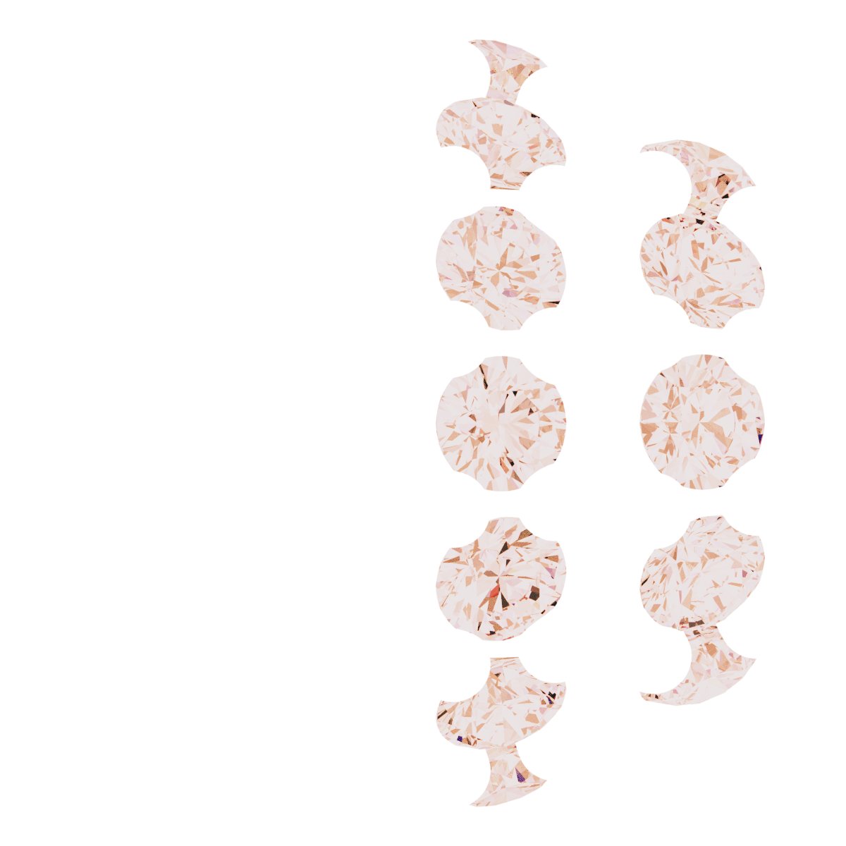 Round 4-Prong Pre-Notched Claw Hidden Halo-Style Earring Setting