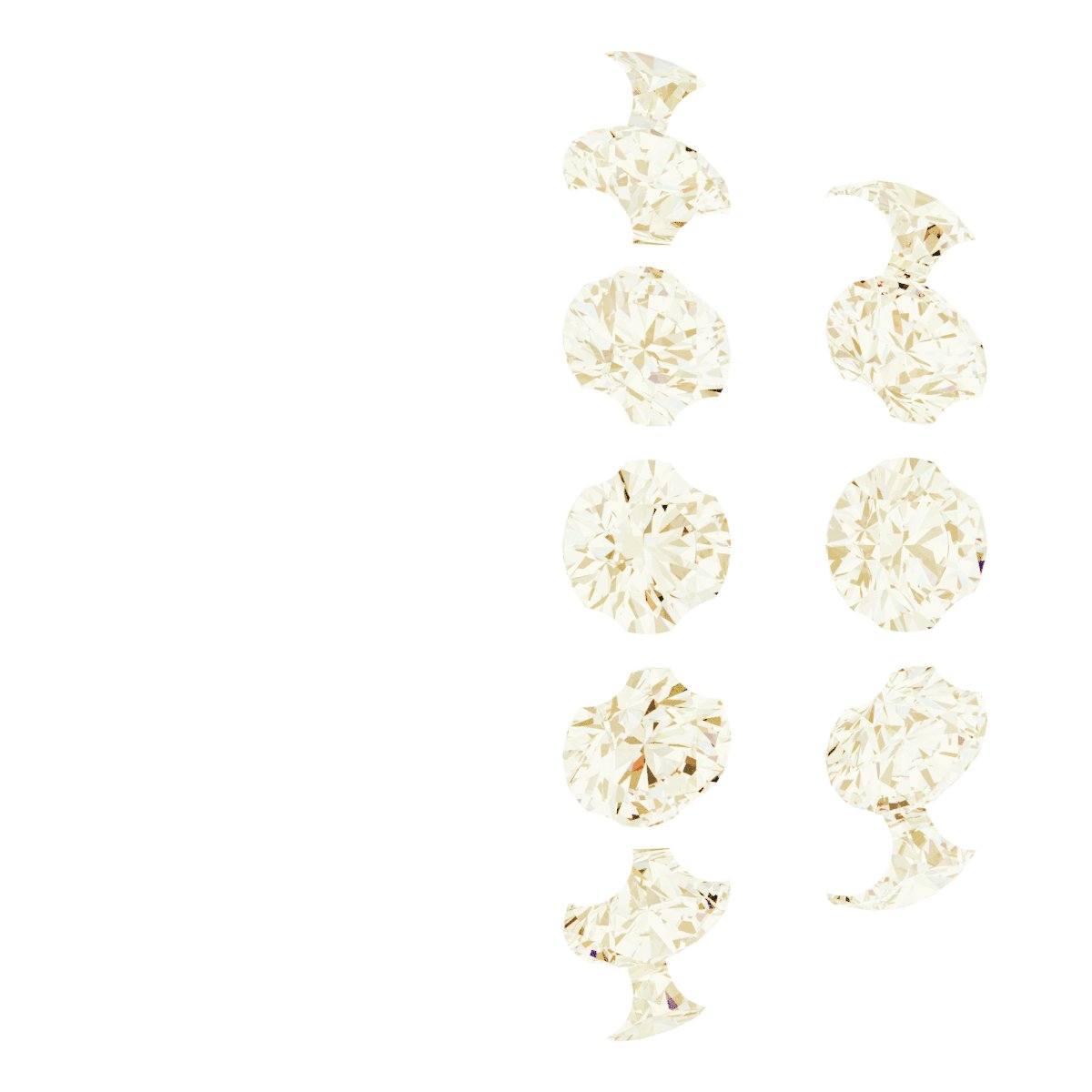 Round 4-Prong Pre-Notched Claw Hidden Halo-Style Earring Setting