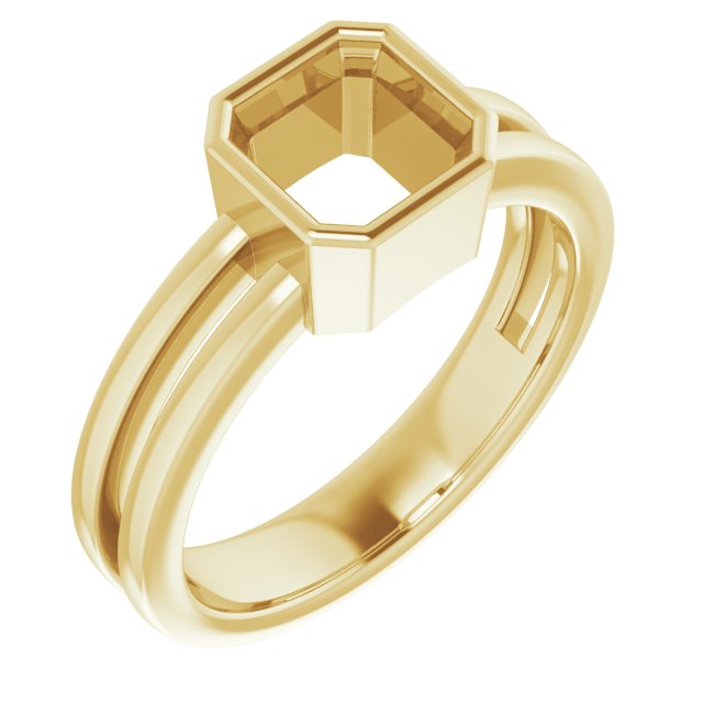 Bezel-Set Solitaire Ring
