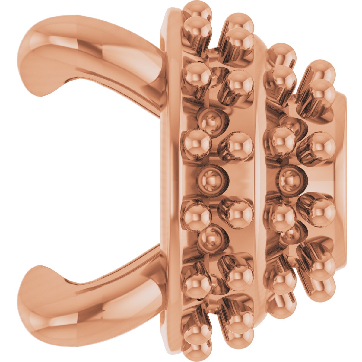 Round 4-Prong Pre-Notched Claw Hidden Halo-Style Earring Setting