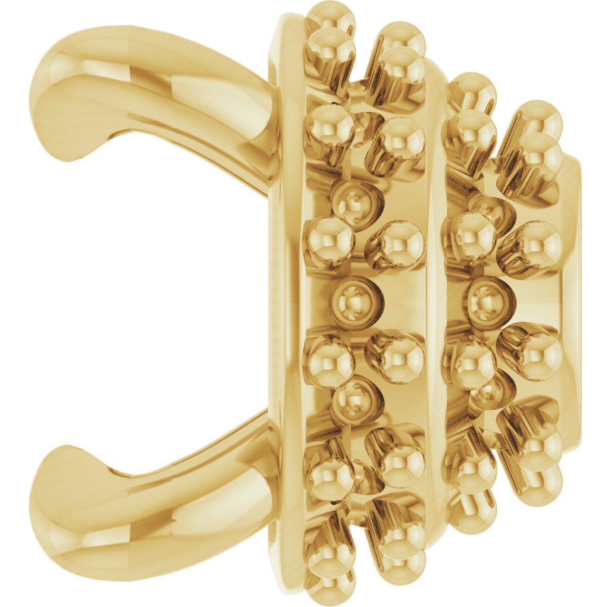 Round 4-Prong Pre-Notched Claw Hidden Halo-Style Earring Setting