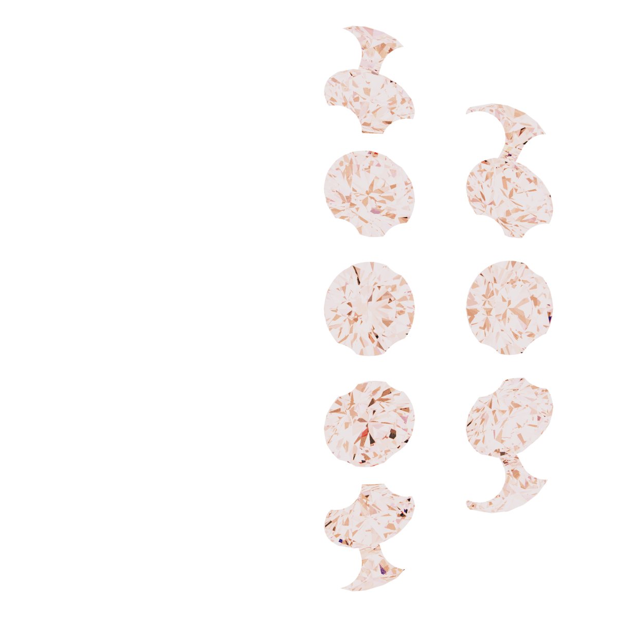 Round 4-Prong Pre-Notched Claw Hidden Halo-Style Earring Setting