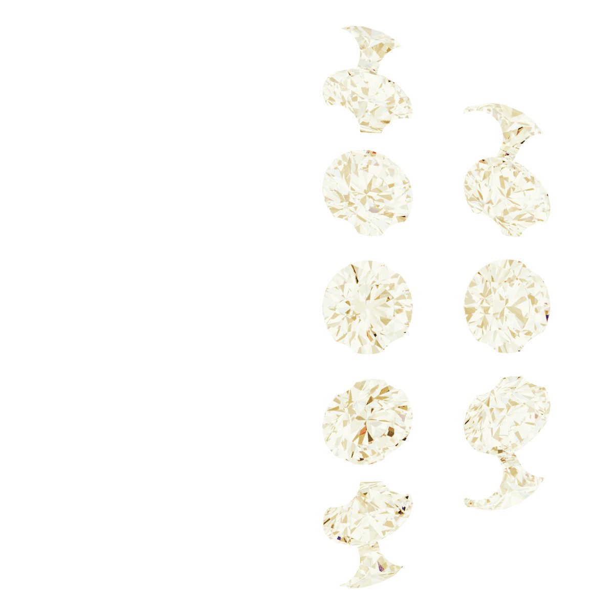 Round 4-Prong Pre-Notched Claw Hidden Halo-Style Earring Setting