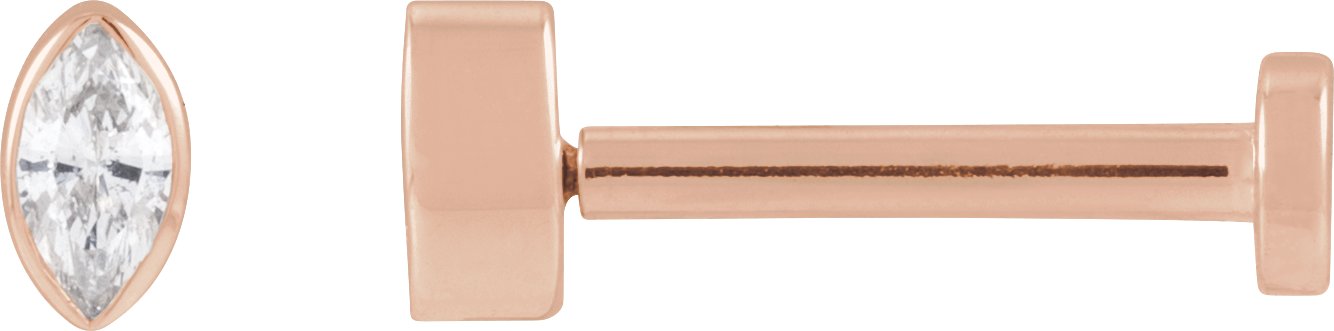 Marquise Bezel-Set Stud Earrings