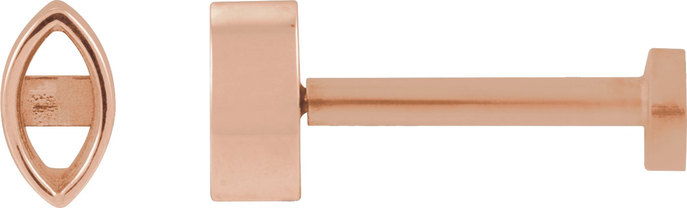 Marquise Bezel-Set Stud Earrings