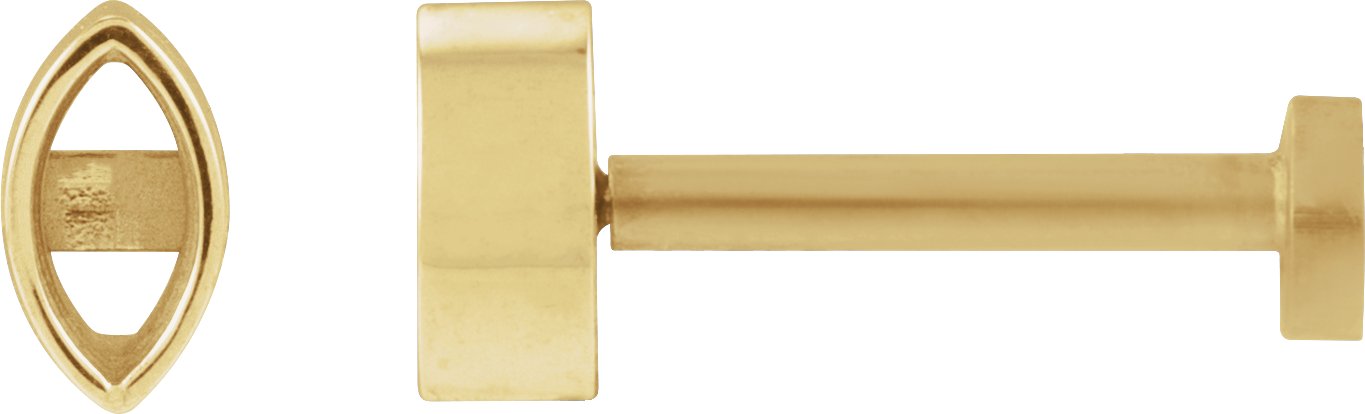 Marquise Bezel-Set Stud Earrings