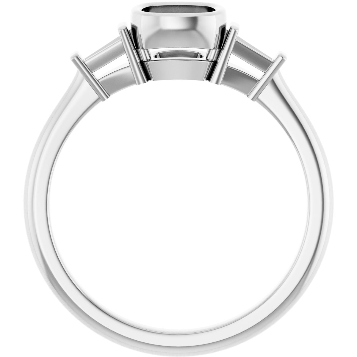6.5 mm Round Engagement Ring Mounting view 2