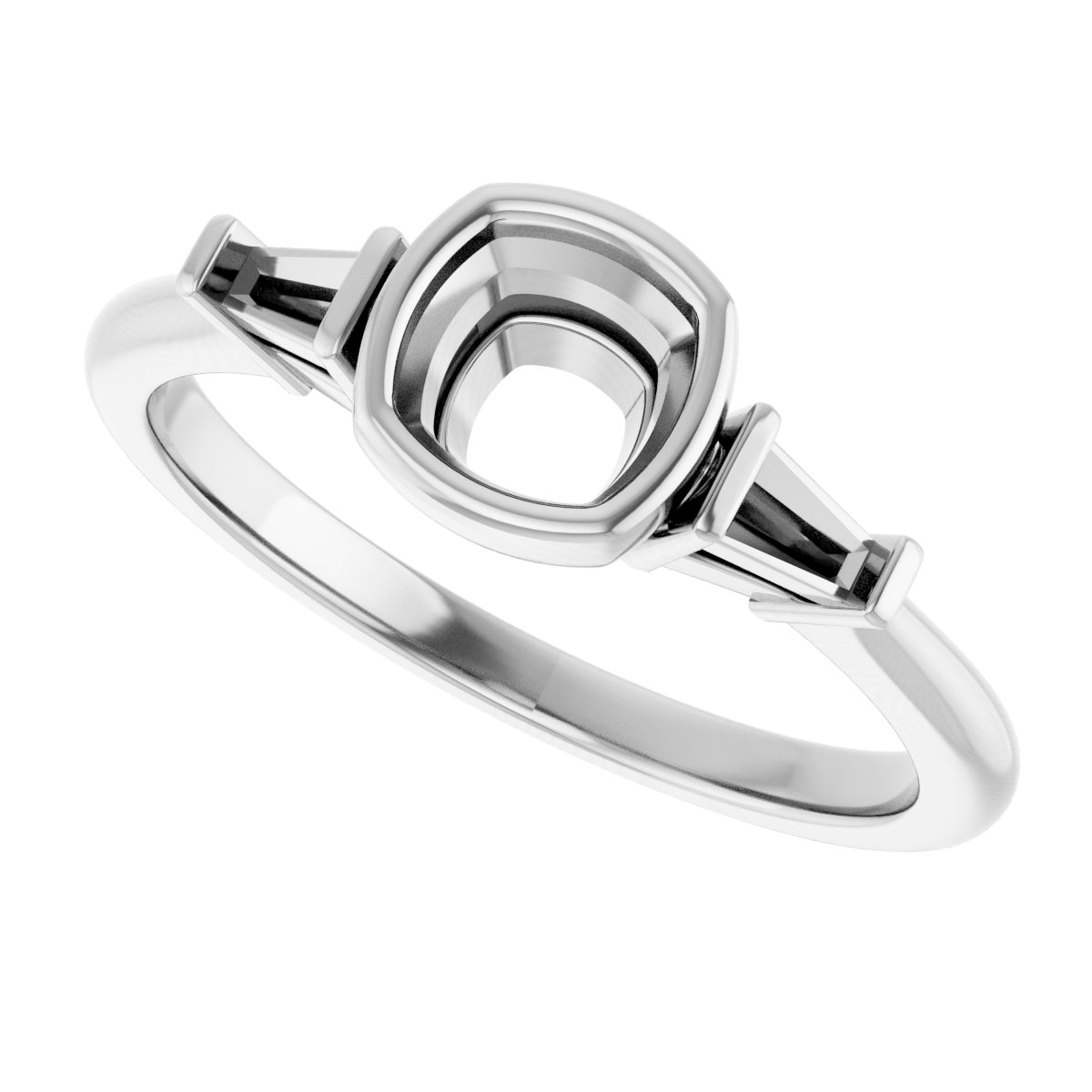 6.5 mm Round Engagement Ring Mounting view 5