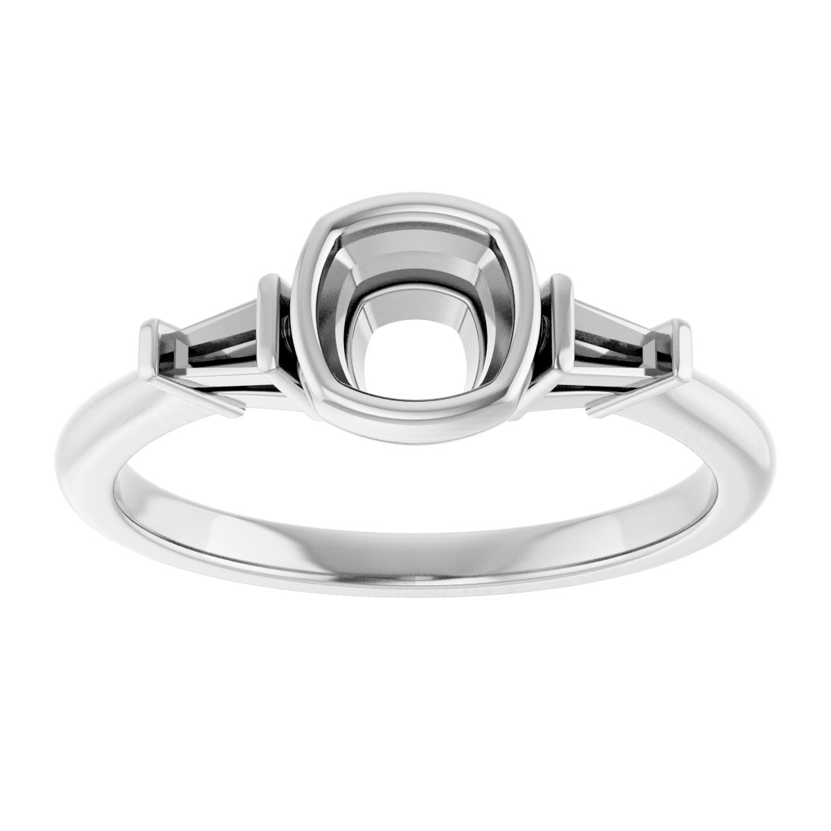 6.5 mm Round Engagement Ring Mounting view 3