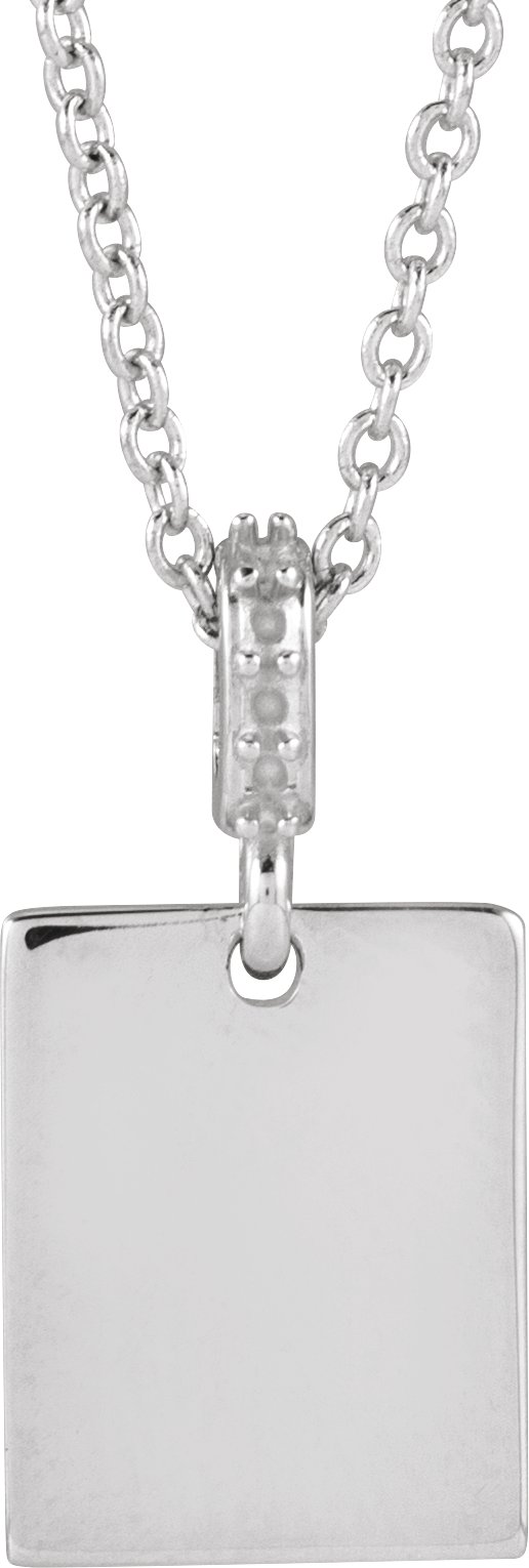 Engravable Accented Necklace or Pendant