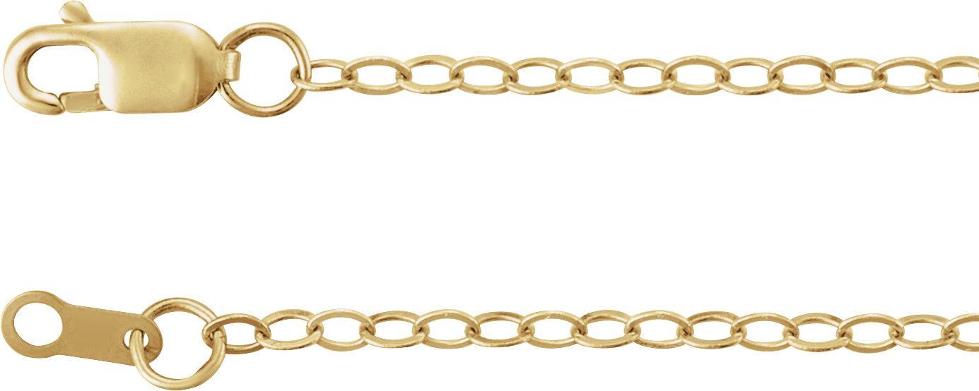 14K Yellow 1.8 mm Flat Cable 16 inch Chain Ref 21283690