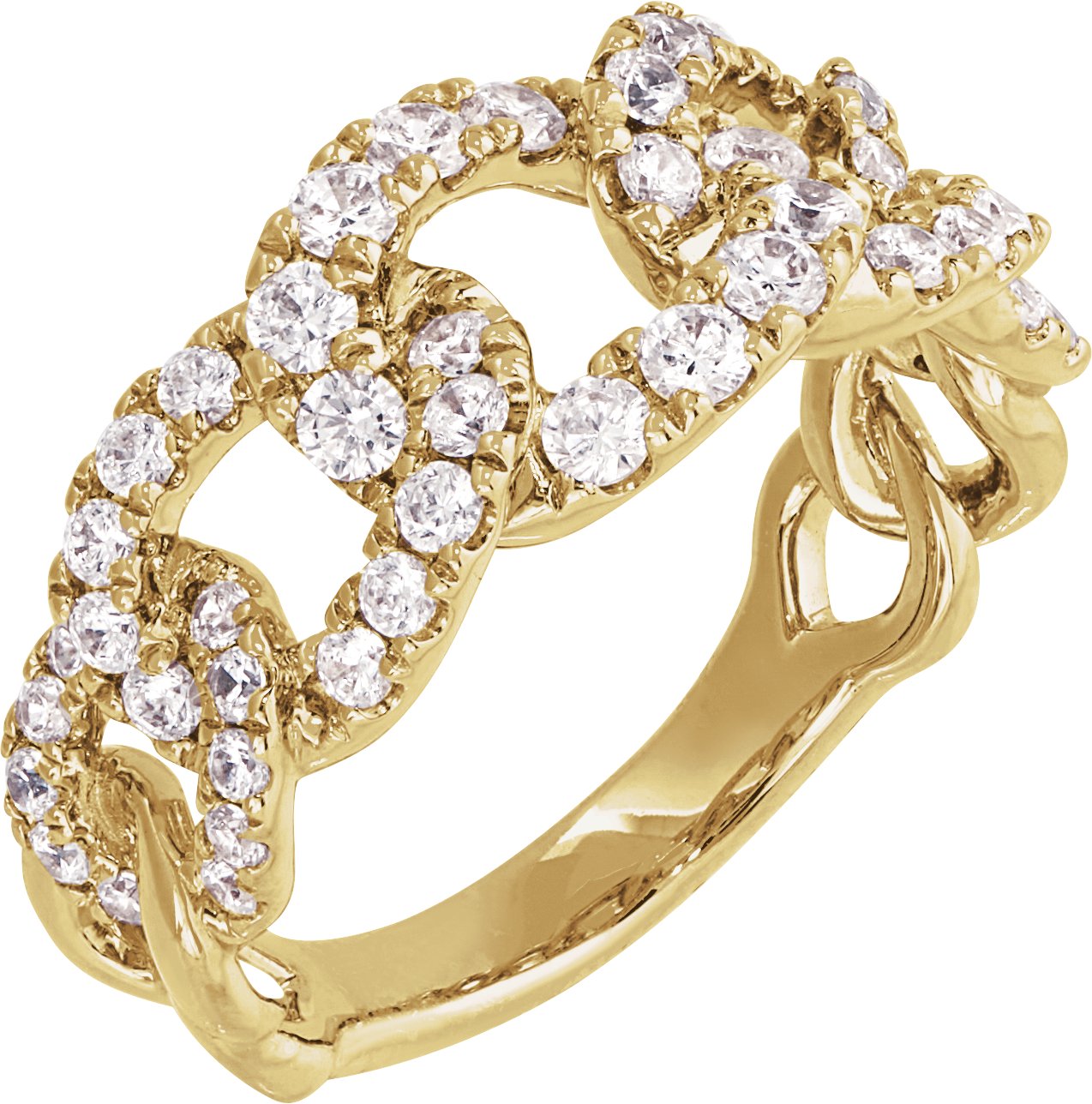 14K Yellow 1 CTW Lab-Grown Diamond Ring