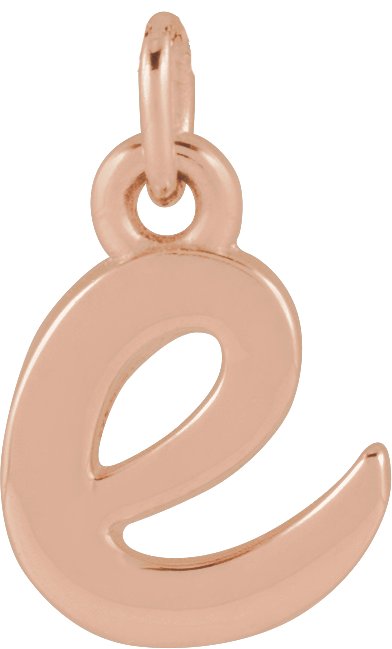 14K Rose Petite Initial E Pendant Ref 21293381