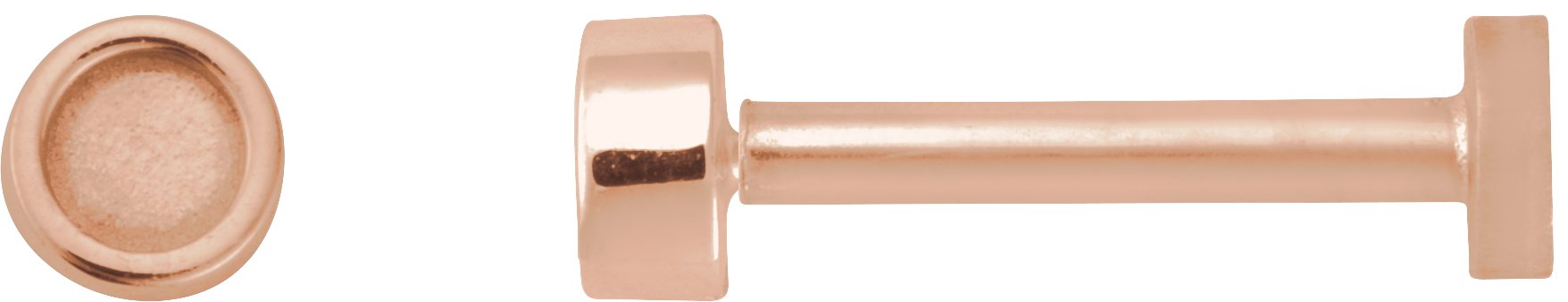 Round Rose-Cut Bezel-Set Earrings