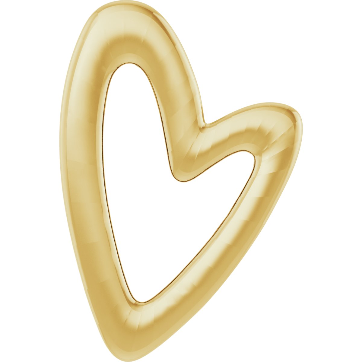 14K Yellow Heart Pendant