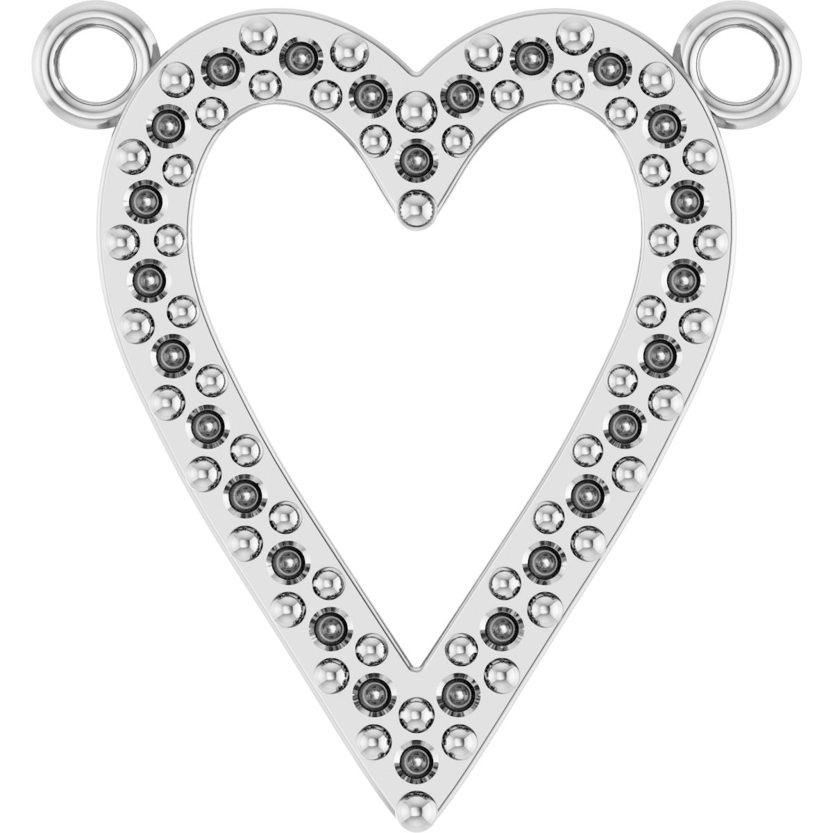 Accented Heart Necklace or Center