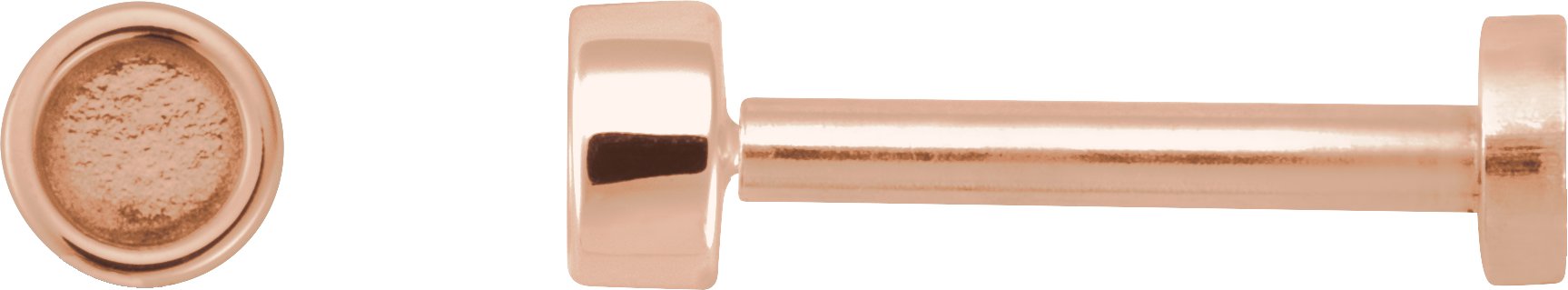 Round Rose-Cut Bezel-Set Earrings