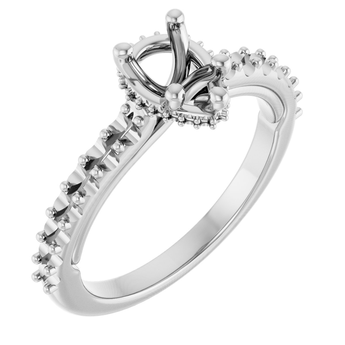 Hidden Halo-Style Engagement Ring