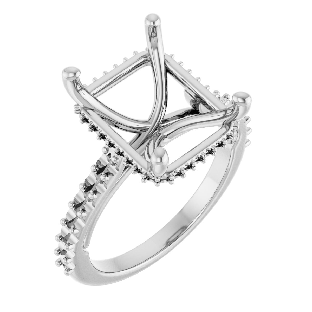 Hidden Halo-Style Engagement Ring