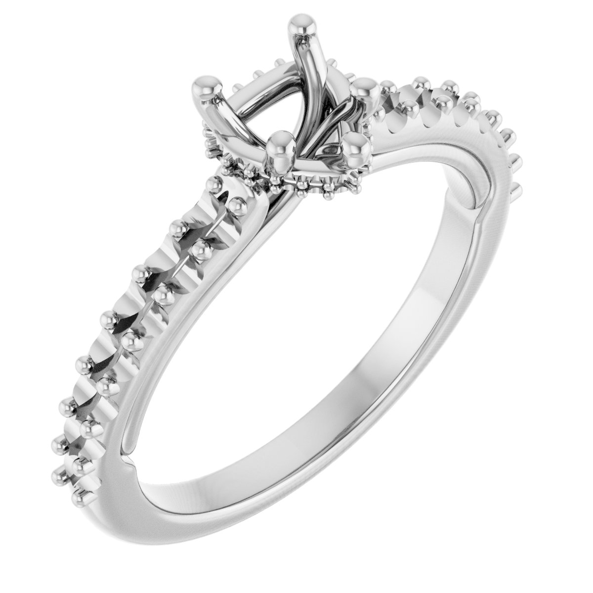 Hidden Halo-Style Engagement Ring