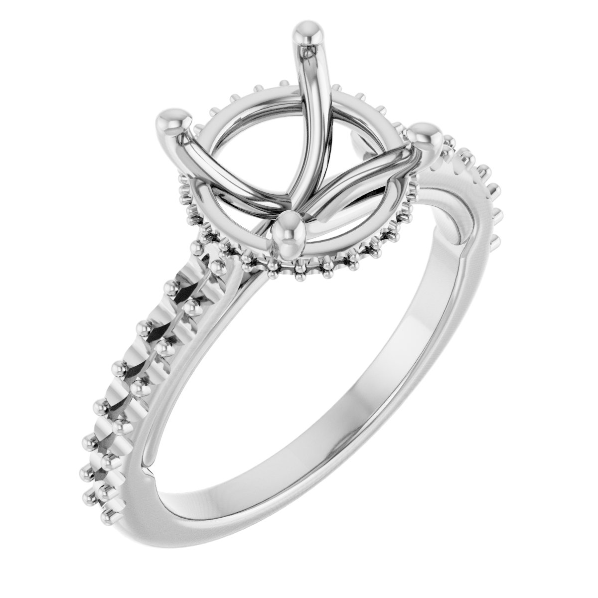 Hidden Halo-Style Engagement Ring