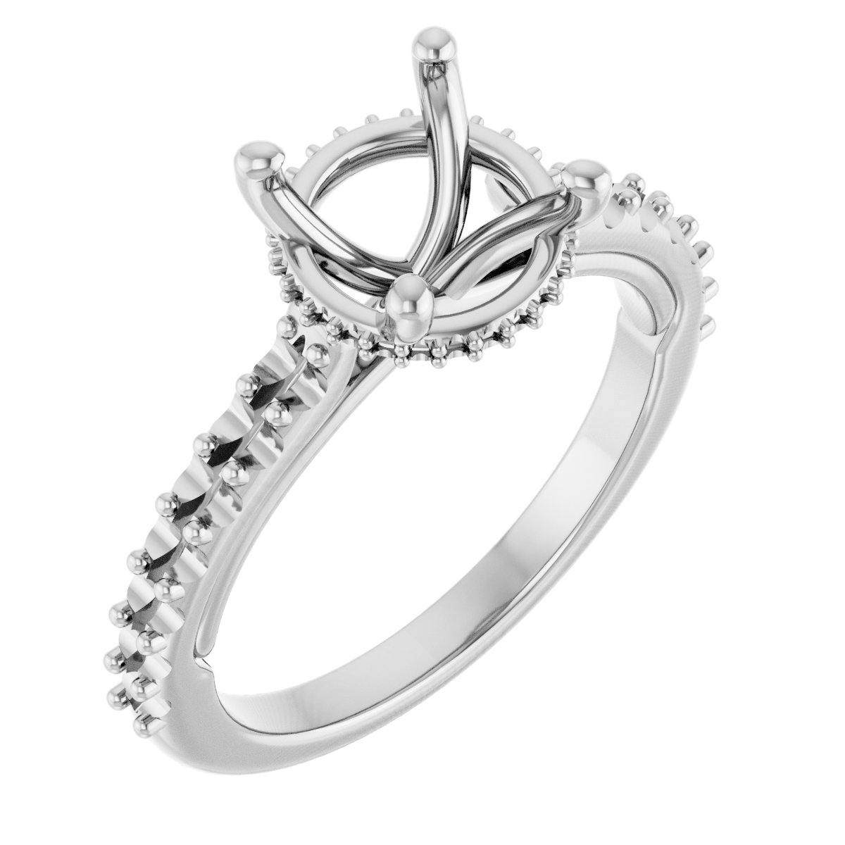 Hidden Halo-Style Engagement Ring