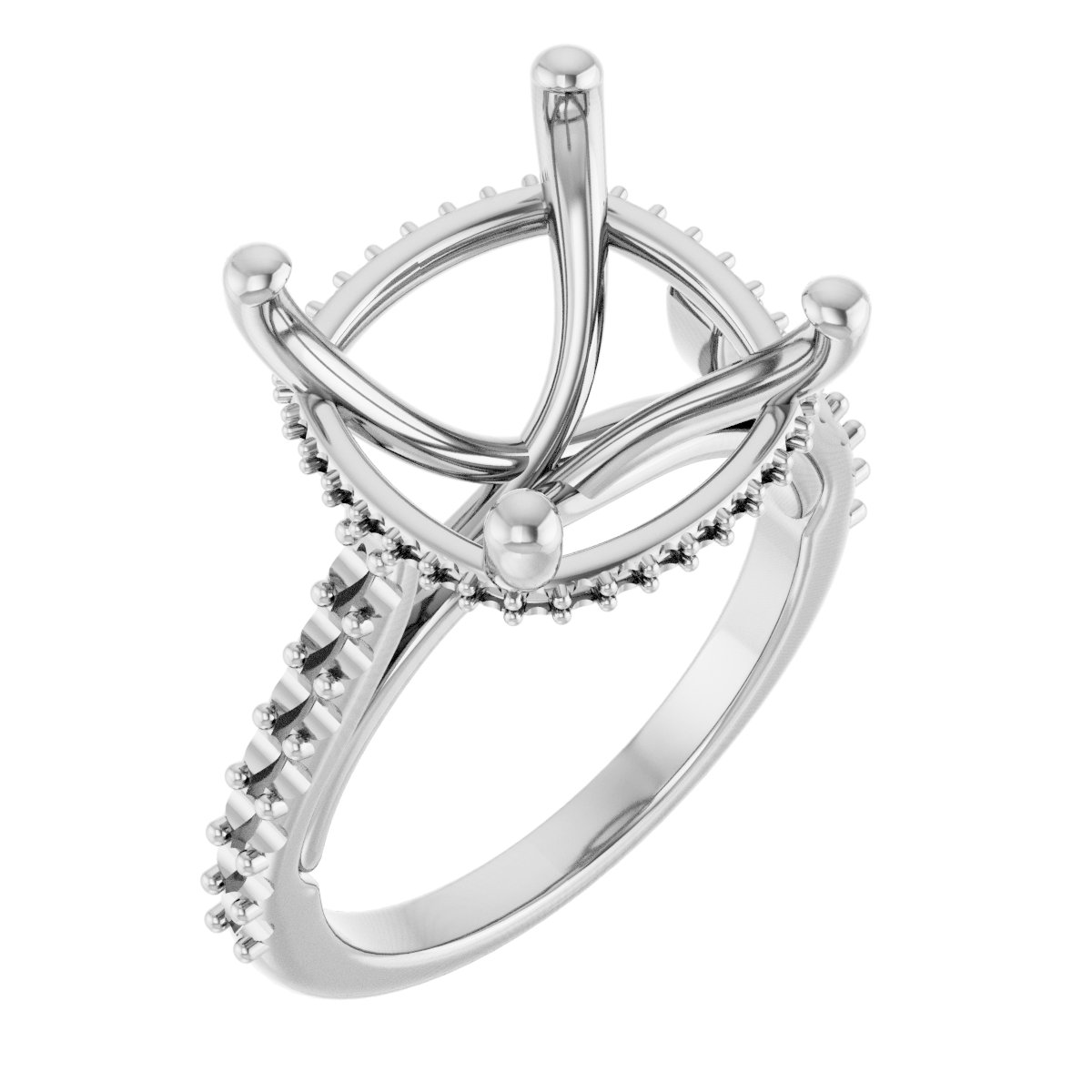 Hidden Halo-Style Engagement Ring