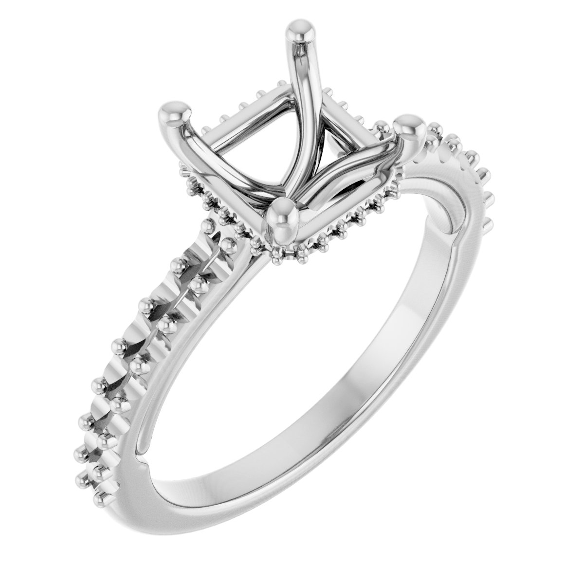 Hidden Halo-Style Engagement Ring