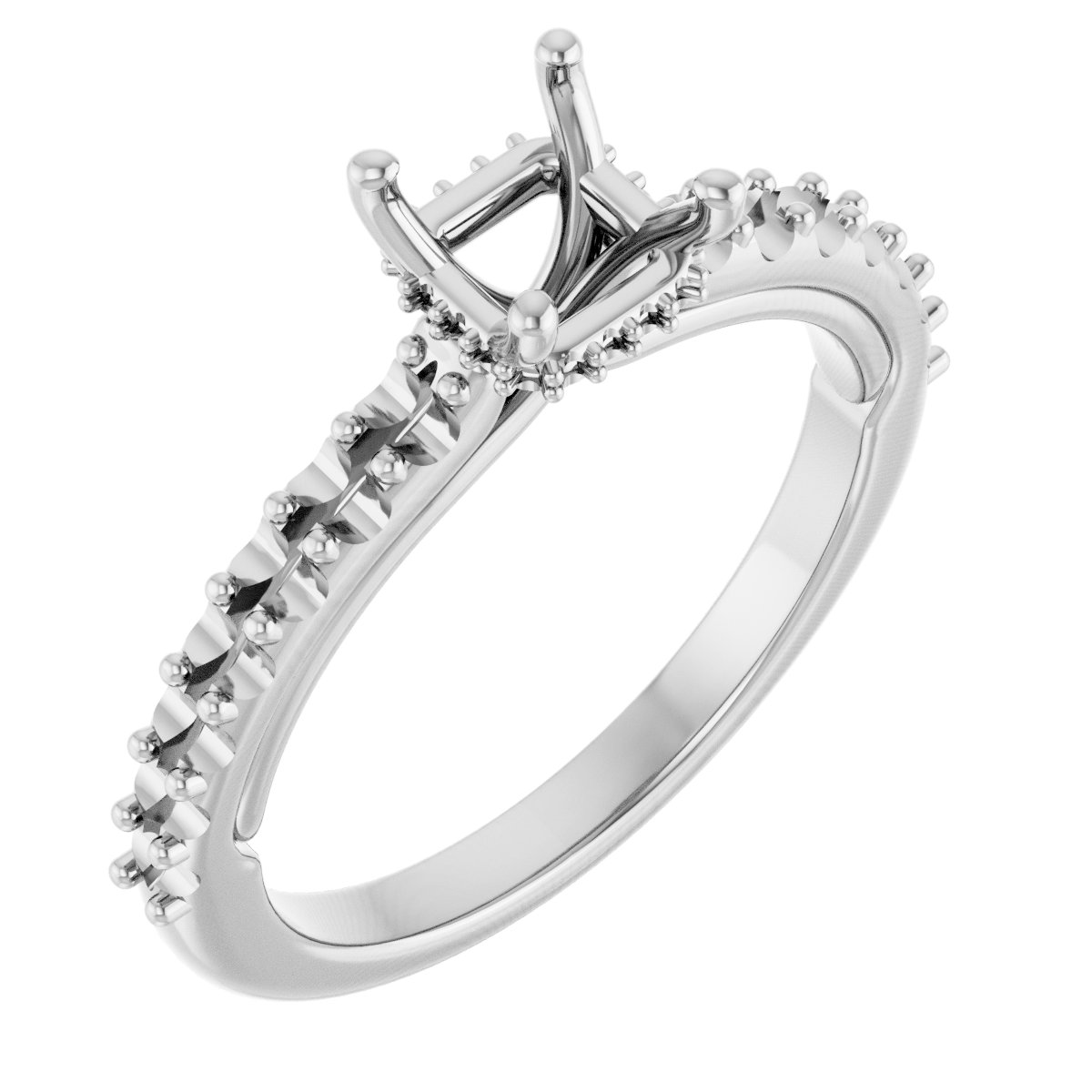 Hidden Halo-Style Engagement Ring