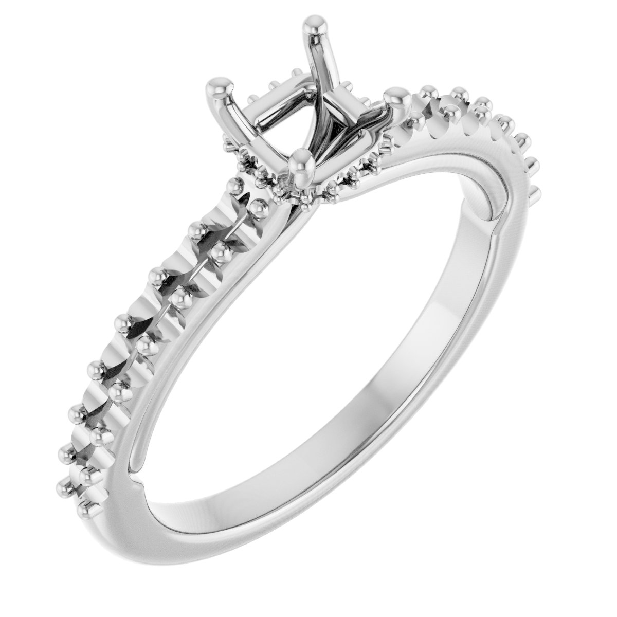 Hidden Halo-Style Engagement Ring