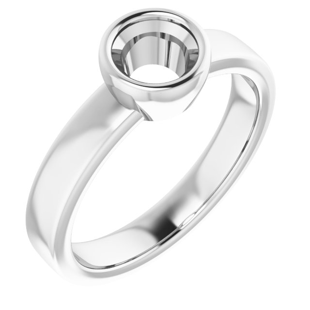 Bezel-Set Solitaire Engagement Ring