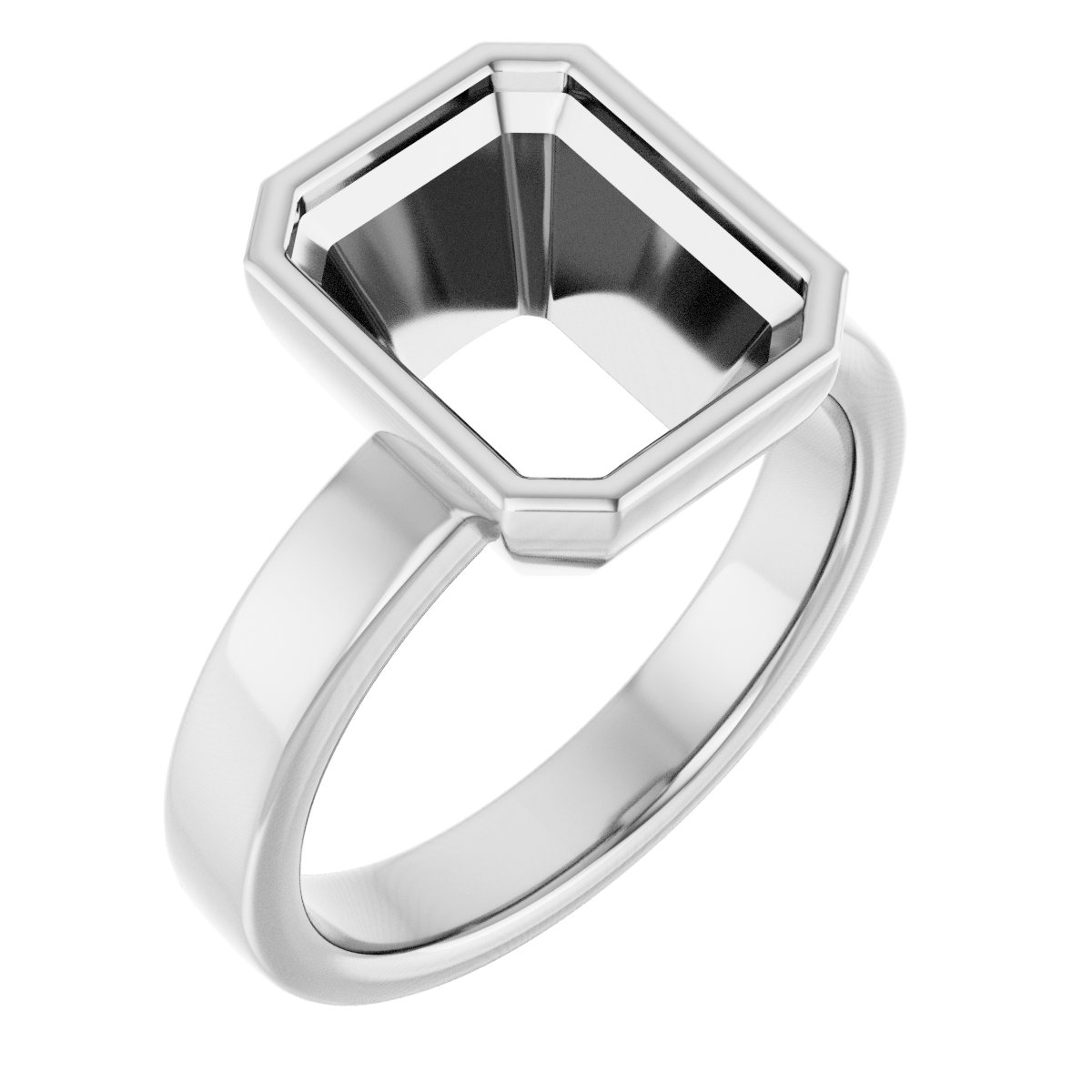 Bezel-Set Solitaire Engagement Ring