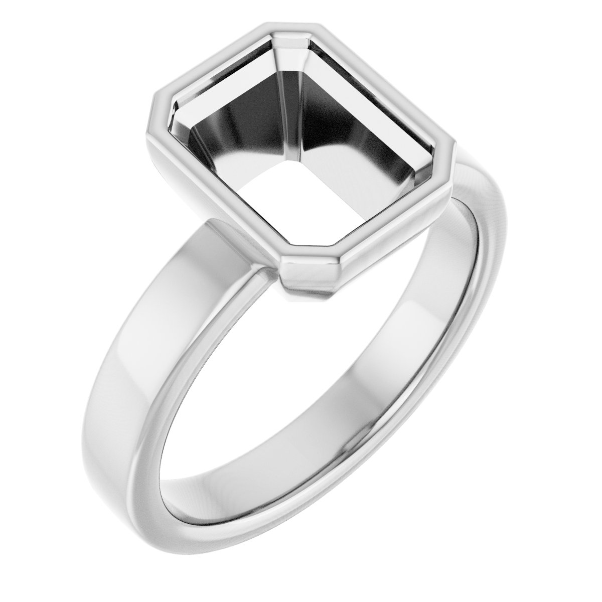 Bezel-Set Solitaire Engagement Ring