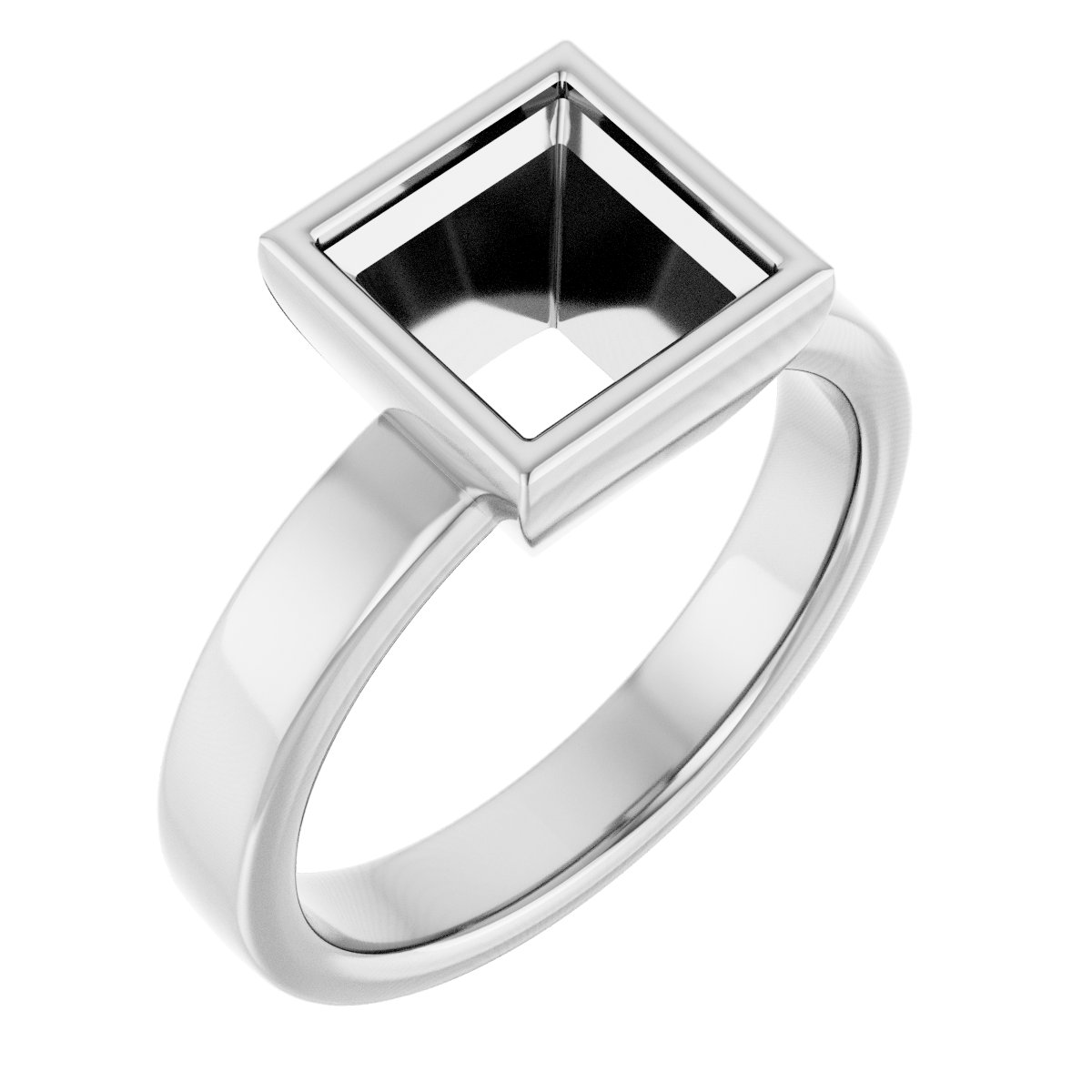 Bezel-Set Solitaire Engagement Ring