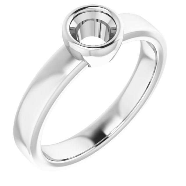 Bezel-Set Solitaire Engagement Ring