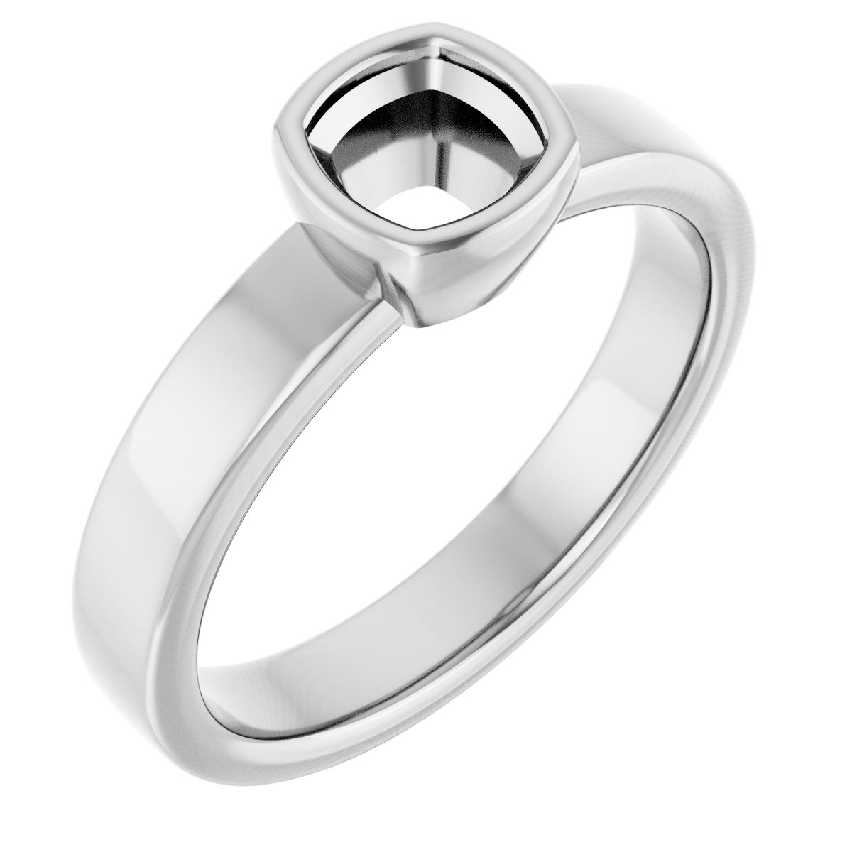 Bezel-Set Solitaire Engagement Ring