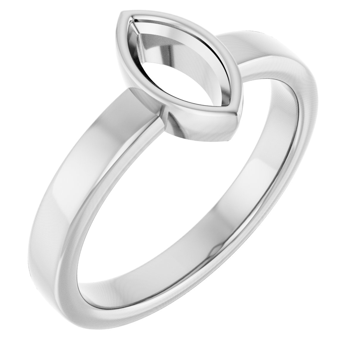 Bezel-Set Solitaire Engagement Ring