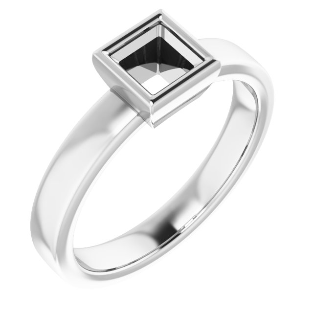 Bezel-Set Solitaire Engagement Ring