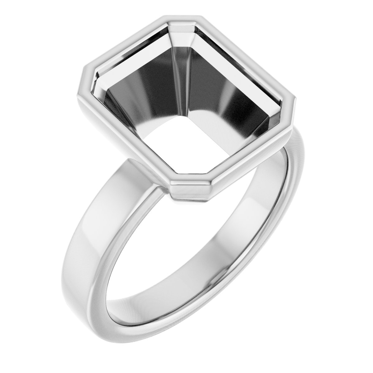 Bezel-Set Solitaire Engagement Ring