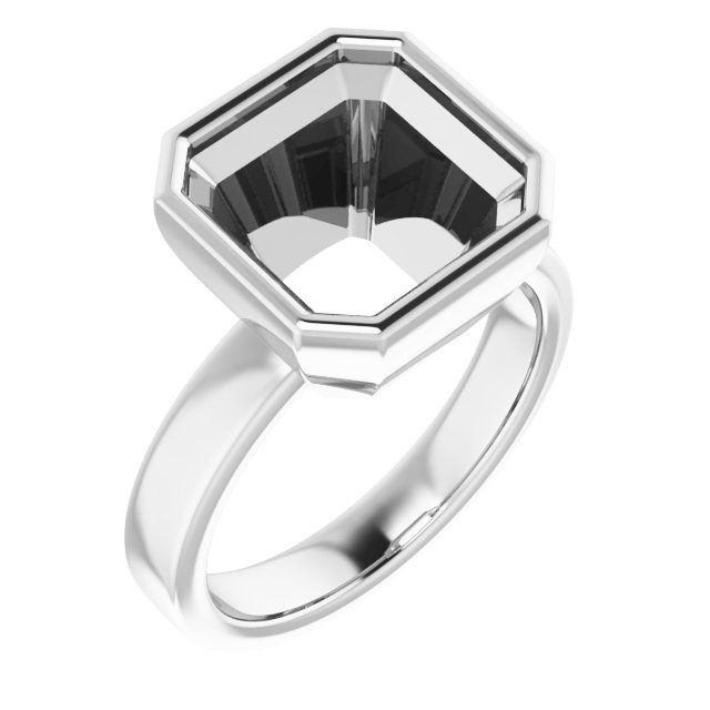 Bezel-Set Solitaire Engagement Ring