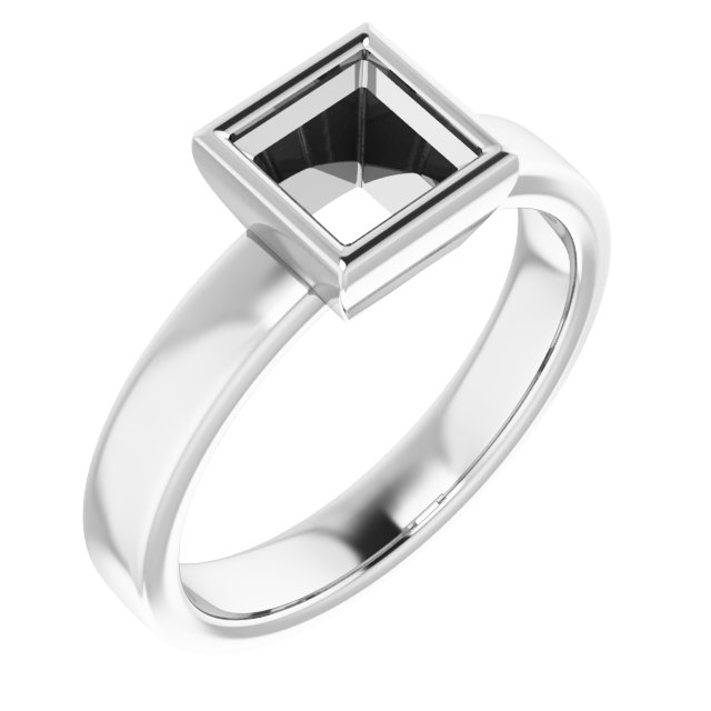 Bezel-Set Solitaire Engagement Ring