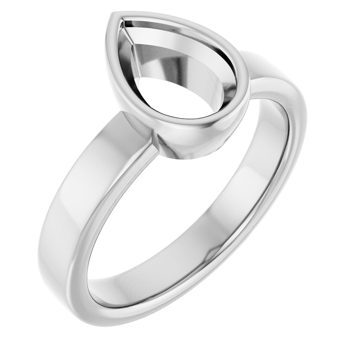 Bezel-Set Solitaire Engagement Ring