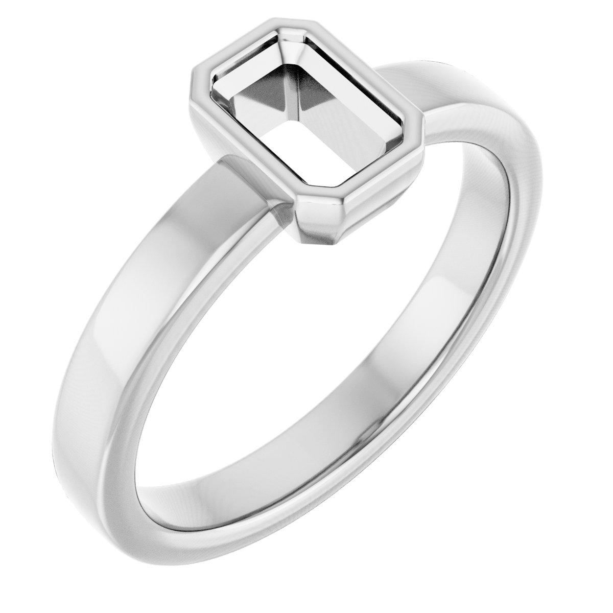 Bezel-Set Solitaire Engagement Ring