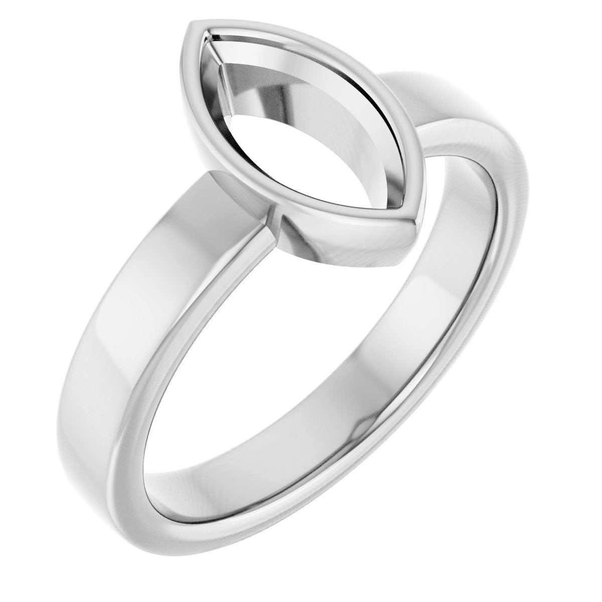 Bezel-Set Solitaire Engagement Ring