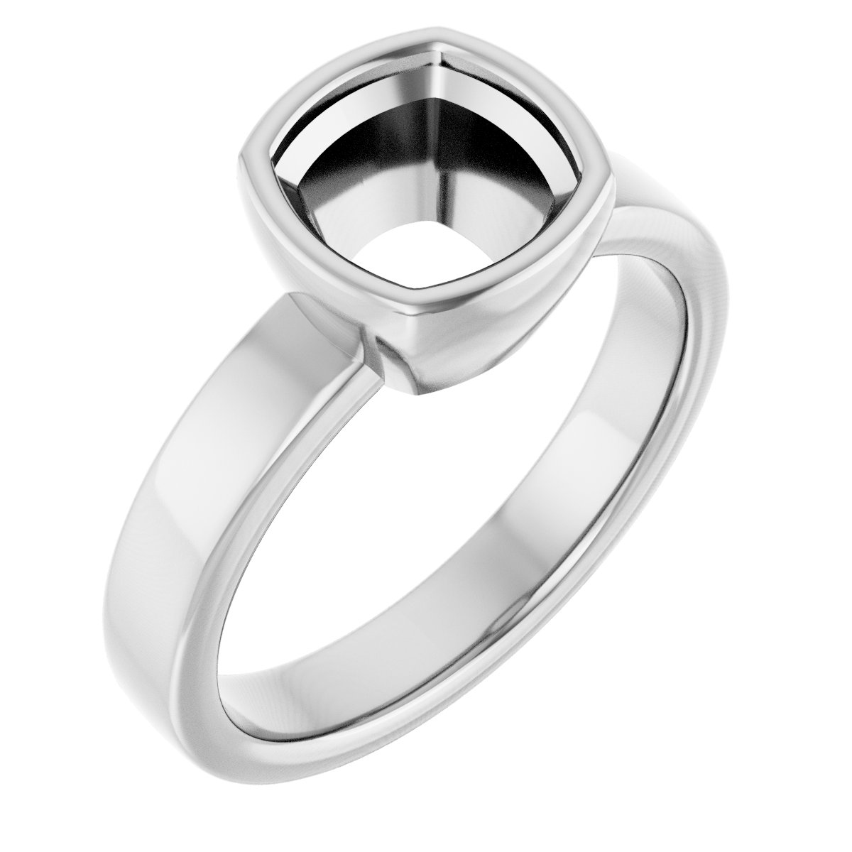 Bezel-Set Solitaire Engagement Ring